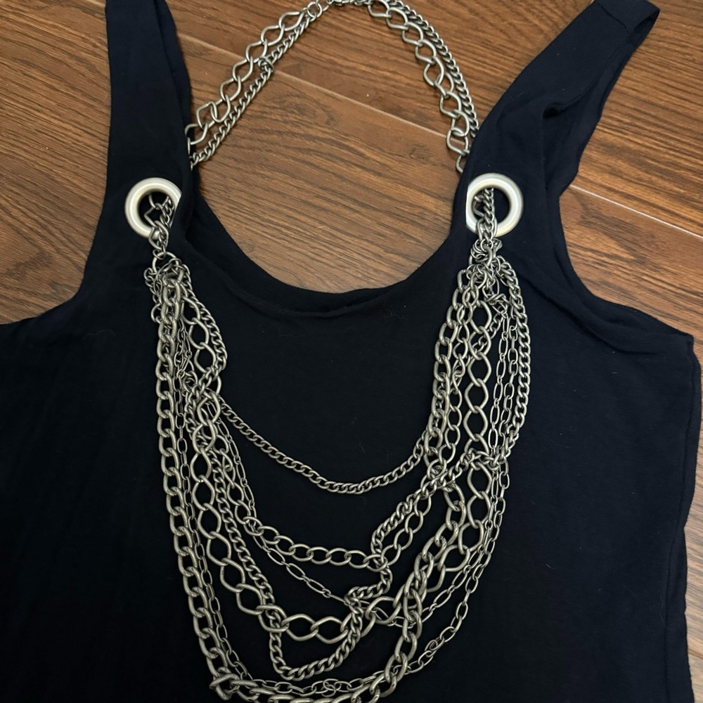 Bailey 44 Black Chain Tank Top Size Medium - Picture 2 of 10